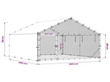 Chicken Coop with Roof Silver 200 x 200 x 150 cm 42042520