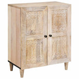 Sideboard 3 pcs White 180 x 33.5 x 75 cm Solid mango wood 3310071