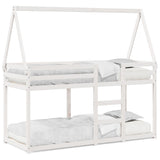 Bunk Bed without Mattress White 90x200 cm Solid Wood Pine 3282080