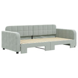 Daybed with Trundle without Mattress Light Grey 90x190 cm 3197019