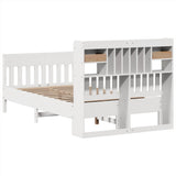 Bed Frame without Mattress White 135x190 cm Solid Wood Pine 3323276