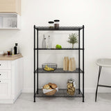 4-Tier Storage Shelf 90x35x137 cm Black 200 kg 324622
