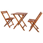 3 Piece Folding Bistro Set Solid Acacia Wood 44015