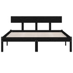 Bed Frame without Mattress Black Solid Wood 160x200 cm 810161