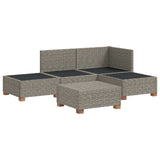4 pcs Rattan Lounge Set with Cushions GENDT Natural Rattan 3429845