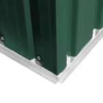 Garden Storage Shed Green Metal 204x132x186 cm 42909