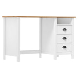 Desk Hill with 3 Drawers 120x50x74 cm Solid Pine Wood 288998