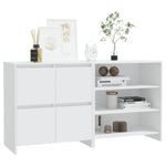 2 Piece Sideboard White Engineered Wood 3098081