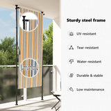 Outdoor Roller Blind Yellow and White 120x270 cm Fabric&Steel 368773
