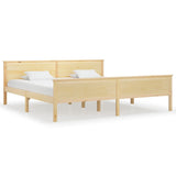 Bed Frame without Mattress Solid Wood Pine 200x200 cm 322180