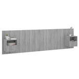 Bed Headboard with Cabinets Grey Sonoma Engineered Wood 3115746