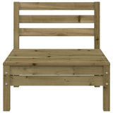 Garden Sofa Natural Pine Impregnated pine wood 3-Seater Modular 838039