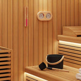 Sauna Accessory Set 4 pcs Black Aluminium and Solid Pine Wood 42023427