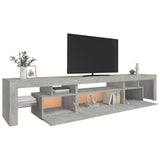 TV Cabinet with LED Lights Concrete Grey 215x36.5x40 cm 3152797