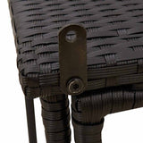 Folding Garden Table Black 90x51x75 cm Poly Rattan 4108254