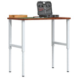 Workbench Dark Brown 100x60x cm Solid Wood Oak Rectangular 3309703