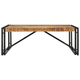 Coffee Table 100x100x35 cm Solid Rough Wood Mango 4016667