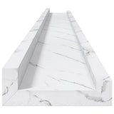 Wall Shelf 4 pcs White Marble 115 x 9 x 3 cm Engineered Wood 42020030