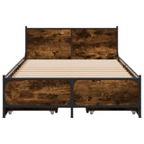 Bed Frame with Drawers without Mattress Smoked Oak 75x190 cm Small Single 3279974