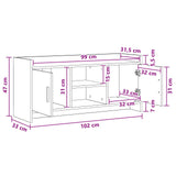 TV Cabinet 102 x 33 x 47 cm Old Wood Engineered Wood 8011169