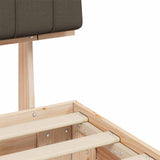 Bed Frame with Upholstered Headboard Taupe 80 x 200 cm 877522