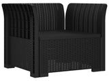 1-Seater Armchair with Cushion Rattan Look PP Anthracite 8011855
