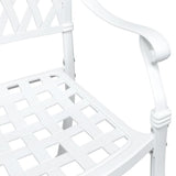 Garden Table Set 3 pcs White Cast Aluminium 3334734