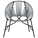 Garden Egg Chair Black and Light Grey Poly Rattan 4009289