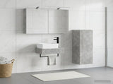Bathroom Cabinet Set 4 pcs Concrete Grey Engineered Wood 3407386