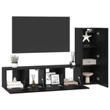 TV Cabinet Set 3 pcs Black oak 60 x 30 x 30 cm Engineered wood 3393403