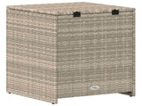 Cushion Box Light Grey 55 x 55 x 69 cm Poly Rattan 42026743