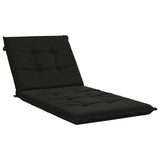 Sunlounger Cushion GEMERT 100% Polyester Black 190 x 80 x 9 cm 947442