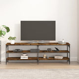 TV Cabinet Smoked Oak 160x30x50 cm Engineered Wood 826751
