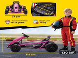 24V Electric Go Kart for Kids, Drift Ride-On Racing Go Kart with 2 Speeds, for Boys Girls Aged 8-12 T3398P348398