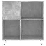 Record Cabinet Concrete Grey 84.5x38x89 cm Engineered Wood 831776