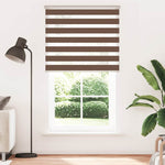 ZNTS Zebra Blind Brown 130x200 cm Fabric Width 125.9 cm Polyester 4014371