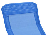 Sun Lounger Set of 2 Blue Powder-coated steel, Textilene Standard 44337