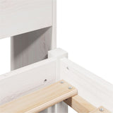 Bookcase Bed without Mattress White 75x190 cm Small Single Solid Wood Pine 3321872