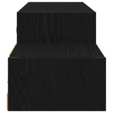 Wall-mounted TV Cabinet Wall-Mounted Black Oak 150 x 28 x 26 cm 8005990
