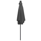 Garden Parasol with LED Lights and Aluminium Pole 300 cm Anthracite 47362