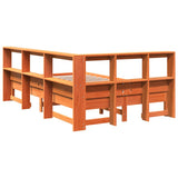 Bookcase Bed without Mattress Wax Brown 120x200 cm Solid Wood Pine 3324426