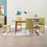 Dining Chairs 4 pcs Green Fabric 249225
