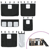 Bunk Bed without Mattress with Slide White and Black 80x200 cm 3284116