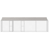 Dog Cage with Roof Silver 800 x 200 x 256 cm Steel and PE 3368305