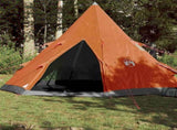 Camping Tent Tipi 4-Person Orange Waterproof 94382