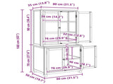 Storage Furniture Set with Storage Brown Engineered wood 3328632