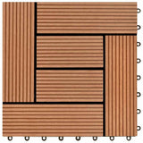 22 pcs Decking Tiles 30x30 cm 2 sqm WPC Black 277798