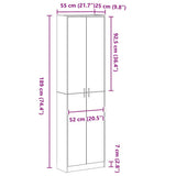 Wardrobe with Shelf Sonoma Oak 55 x 25 x 189 cm Engineered Wood 3334010