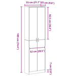 Wardrobe with Door Grey sonoma 55 x 25 x 189 cm Engineered wood 3334013