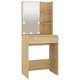 Dressing Table Set with LED Sonoma Oak Engineered Wood 3114101